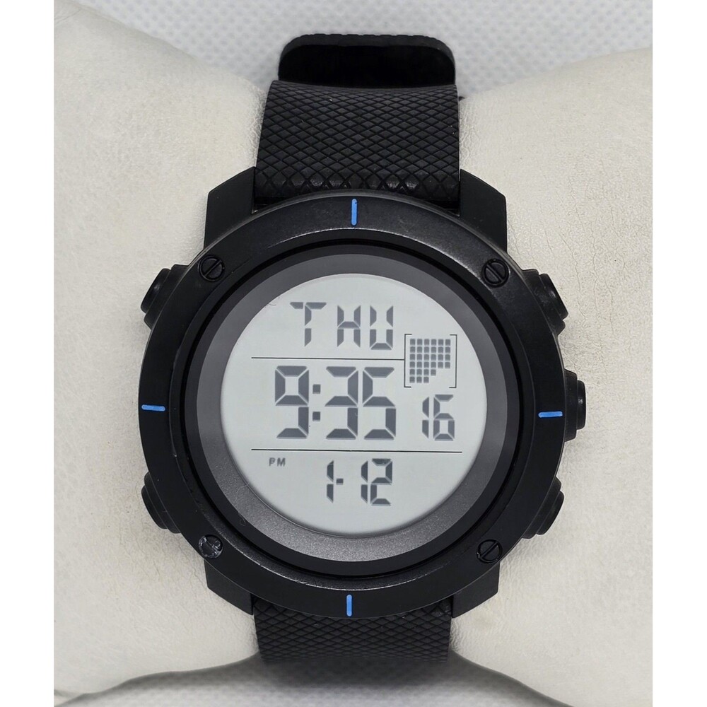 Men's SKMEI 1212 All Black Digital LCD Watch 12